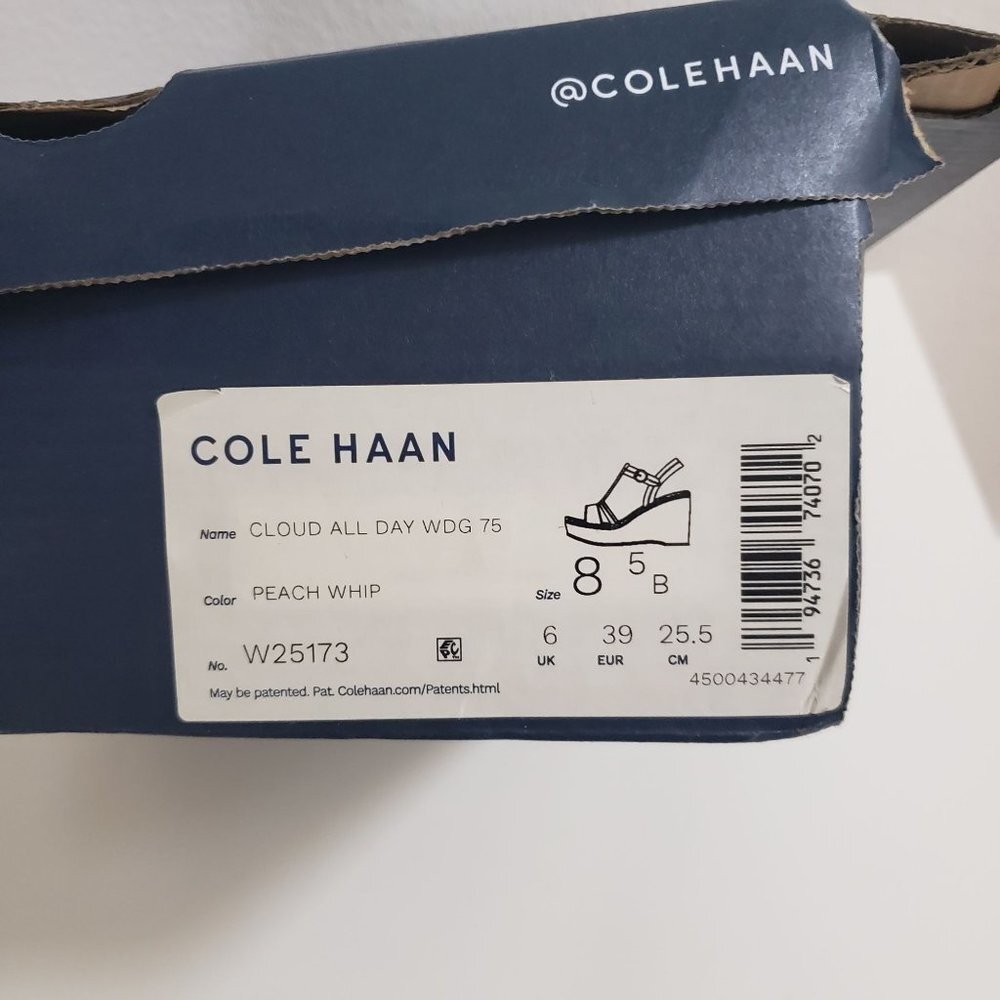 New Cole Haan Women's Cloudfeel All-Day Wedge Sandal in Peach Whip - Size 8.5 - Picture 3 of 8